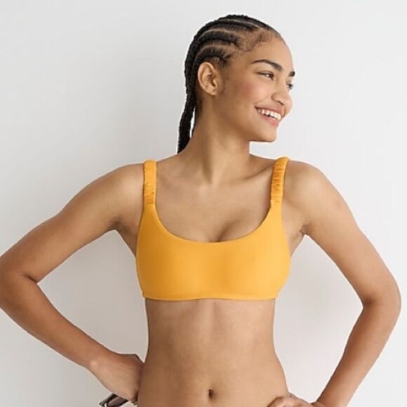 NWT J.Crew Scrunchie-strap squareneck bikini top size XL - Picture 8 of 9